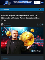 Michael Saylor Says Quantum Risk To Bitcoin Is a Decade Away, Describes it as 'FUD'