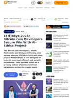 ETHTokyo 2025: Bitcoin.com Developers Secure Win With AI-Ethics Project – Crypto News Bitcoin News