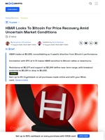 HBAR Eyes Bitcoin for Price Recovery Amid Market Uncertainty