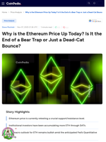 Why is the Ethereum Price Up Today?