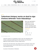 Tottenham Hotspur works on deal to sign Chelsea defender Tosin Adarabioyo