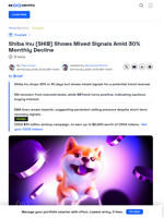 Shiba Inu Shows Mixed Signals After 30% Monthly Price Drop