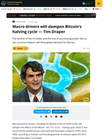 Tim Draper: Macroeconomic Factors Will Disrupt BTC Four-Year Cycle