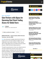 Gate Partners with Alpaca for Upcoming Real Stock Trading Access for Global Users