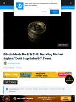 Bitcoin Meets Rock ‘N Roll: Decoding Michael Saylor’s “Don’t Stop Believin’” Tweet
