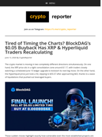 Tired of Timing the Charts? BlockDAG's $0.05 Buyback Has XRP & Hyperliquid Traders Recalculating