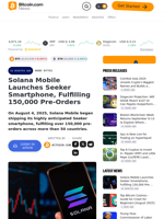 Solana Mobile Launches Seeker Smartphone, Fulfilling 150,000 Pre-Orders – News Bytes Bitcoin News