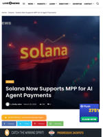 Solana Now Supports MPP for AI Agent Payments | Live Bitcoin News