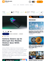 Solana Gears up to Disrupt the Mobile Status Quo With Seeker – Hardware Bitcoin News
