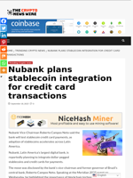 Nubank plans stablecoin integration for credit card transactions - The Crypto News Wire