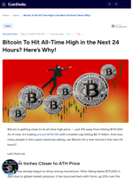 Bitcoin To Hit All-Time High in the Next 24 Hours? Here’s Why!