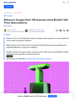 Bittensor Subnets Reach New All-Time High in May