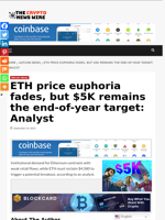 ETH price euphoria fades, but $5K remains the end-of-year target: Analyst - The Crypto News Wire