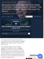 Billionaire Charlie Munger Said If You Want To Get Rich, You'll Need To Be 'Shrewd'—The World Won't Reward You Just Because You Want It  - Benzinga