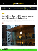 Apple Eyes Sub-$1,000 Laptop Market Amid Chromebook Saturation - CoinCentral