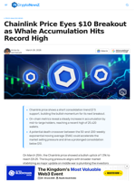 Chainlink Price Eyes $10 Breakout Amid Whale Buying
