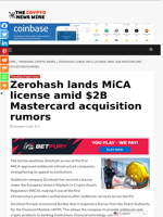 Zerohash lands MiCA license amid $2B Mastercard acquisition rumors - The Crypto News Wire