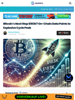 Bitcoin’s Next Stop $183K? On-Chain Data Points to Explosive Cycle Peak