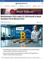 Blockstream CEO Leads $2.2M Round to Back H100