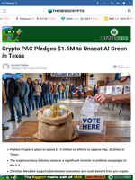 Crypto PAC Pledges $1.5M to Unseat Al Green in Texas