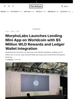 MorphoLabs Launches Lending Mini App on Worldcoin with $5 Million WLD Rewards and Ledger Wallet Integration - 