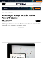 XRP Ledger Jumps 100% in Active Account Counts - U.Today
