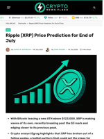 Ripple (XRP) Price Prediction for End of July - Crypto News Flash
