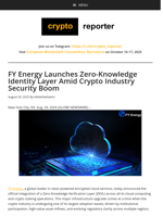 FY Energy Launches Zero-Knowledge Identity Layer Amid Crypto Industry Security Boom