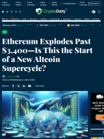 Ethereum Explodes Past $3,400—Is This the Start of a New Altcoin Supercycle? - Crypto Daily