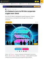It’s Solana’s Turn to Fill the Corporate Crypto War Chest