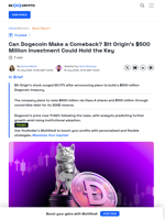 How Bit Origin's Dogecoin Treasury Might Shape The Coin's Future