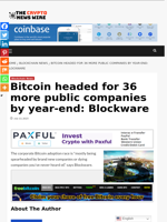 Bitcoin headed for 36 more public companies by year-end: Blockware - The Crypto News Wire