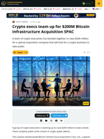 Crypto Executives Plan $200M Bitcoin Infrastructure IPO