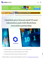 Chainlink price forecast amid US asset tokenization push with Blockchain Association partnership - CoinJournal