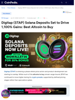 Digitap ($TAP) Solana Deposits Set to Drive 1,100% Gains: Best Altcoin to Buy