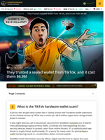 How a Ledger user lost $6.9 million after trusting a sealed wallet from TikTok.