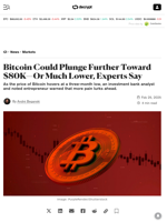 Bitcoin Could Plunge Further Toward $80K—Or Much Lower, Experts Say - Decrypt