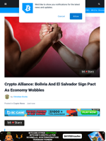 Crypto Alliance: Bolivia And El Salvador Sign Pact As Economy Wobbles