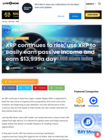 XRP continues to rise, use XRP to easily earn passive income and earn $13,999a day | Live Bitcoin News