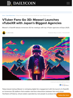 VTuber Fans Go 3D: Mawari Launches vTubeXR with Japan’s Biggest Agencies - DailyCoin