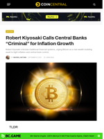Robert Kiyosaki Calls Central Banks “Criminal” for Inflation Growth - CoinCentral