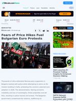 Fears of Price Hikes Fuel Bulgarian Euro Protests – News Bytes Bitcoin News