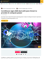 CoreWeave Announces $6B Deal With Trading Firm Jane Street