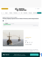 US Navy deploys layered force in Strait of Hormuz amid rising tensions