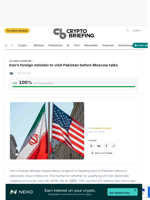 Iran's foreign minister to visit Pakistan before Moscow talks