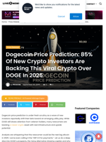 Dogecoin Price Prediction: 85% Of New Crypto Investors Are Backing This Viral Crypto Over DOGE In 2025 | Live Bitcoin News
