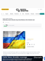 Zelensky warns Russia may draw Belarus into Ukraine war