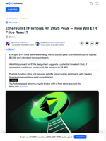 Ethereum ETFs See Record May Inflows — Will ETH Price Follow?