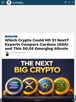 Which Crypto Could Hit $1 Next? Experts Compare Cardano (ADA) and This $0.05 Emerging Altcoin - TechBullion