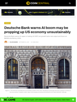 Deutsche Bank warns AI boom may propping up US unsustainably